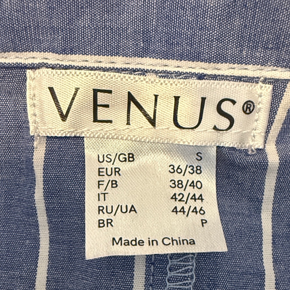 VENUS Blue and White Striped Long Sleeve Dress - Picture 7 of 7
